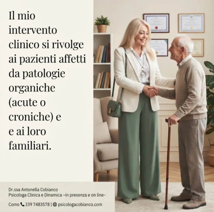 Intervento clinico rivolto a pazienti con patologie organiche acute o croniche e ai loro familiari