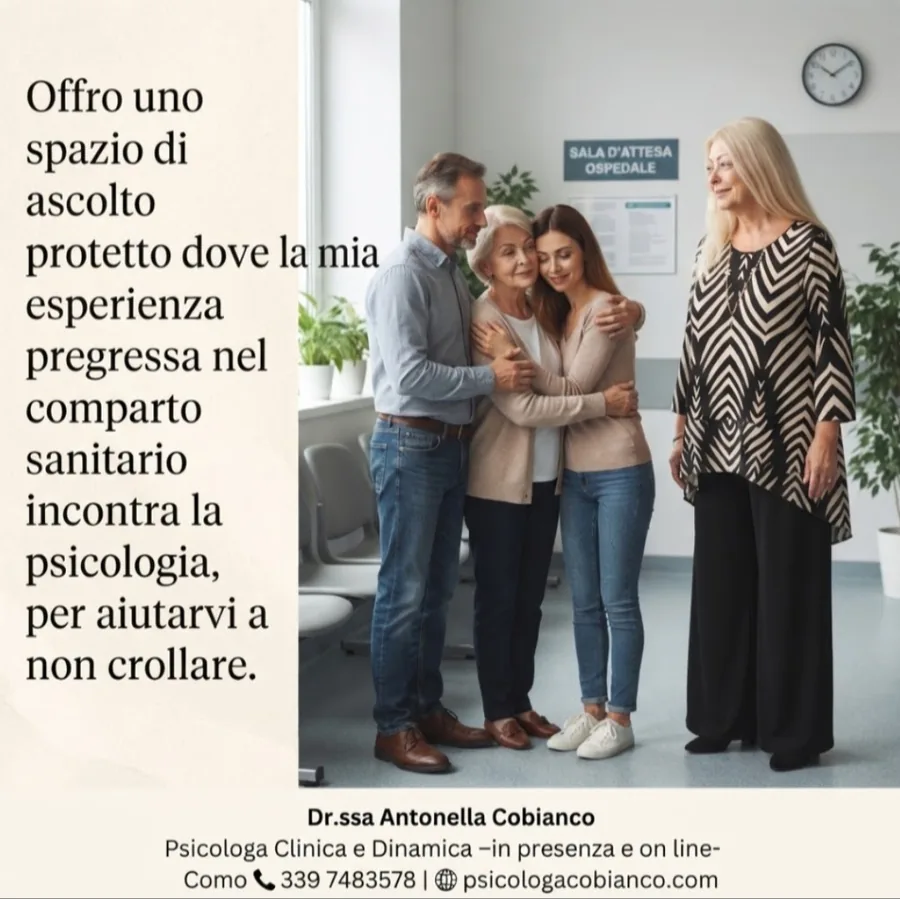 Uno spazio di ascolto protetto per pazienti e familiari, dall'esperienza nel comparto sanitario