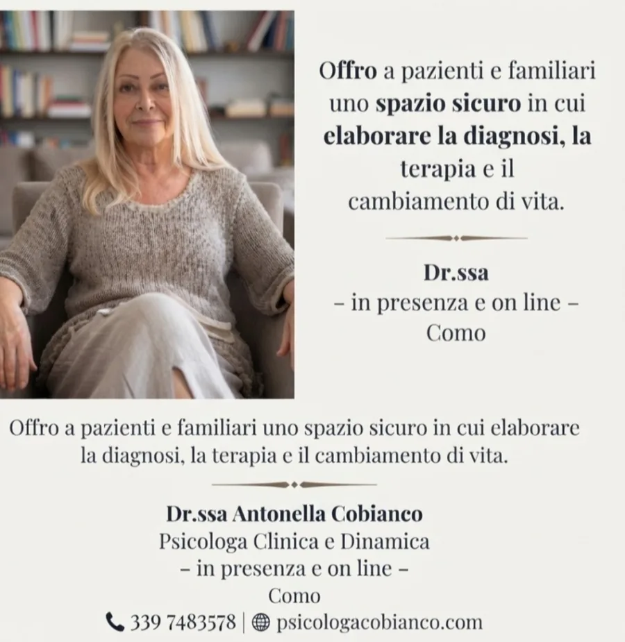 Uno spazio sicuro per elaborare la diagnosi, la terapia e il cambiamento di vita