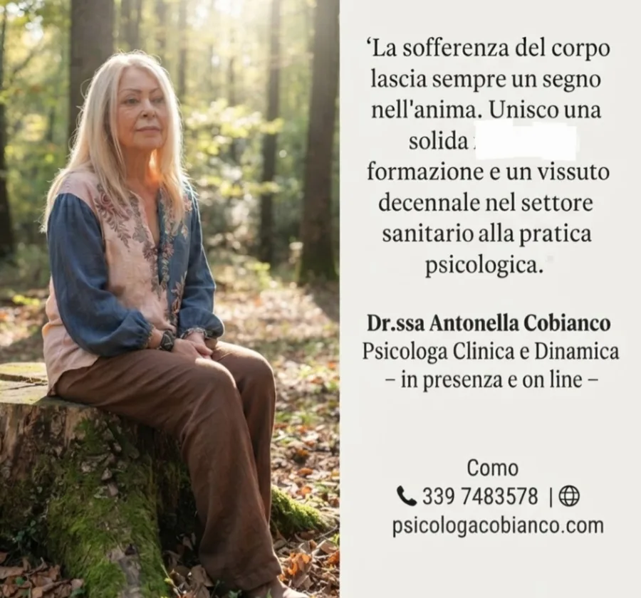 La Dott.ssa Cobianco nel bosco: la sofferenza del corpo lascia sempre un segno nell'anima